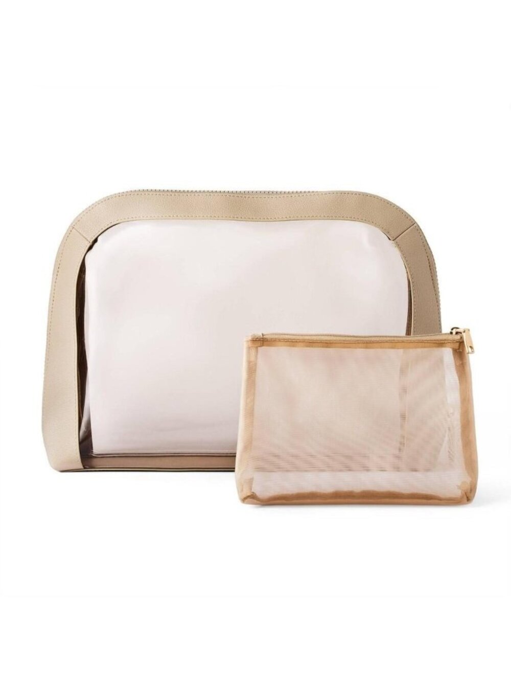 Sonia Kashuk Large Travel Makeup and Toiletry Bag Set - 2pc - Tan with Window